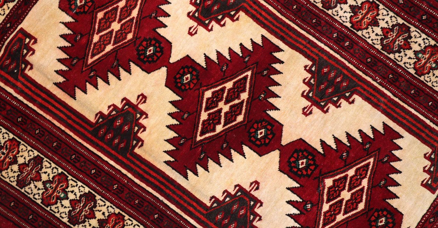 Afghan Teppich 127 x 89 cm - dunkelrot - Image 2