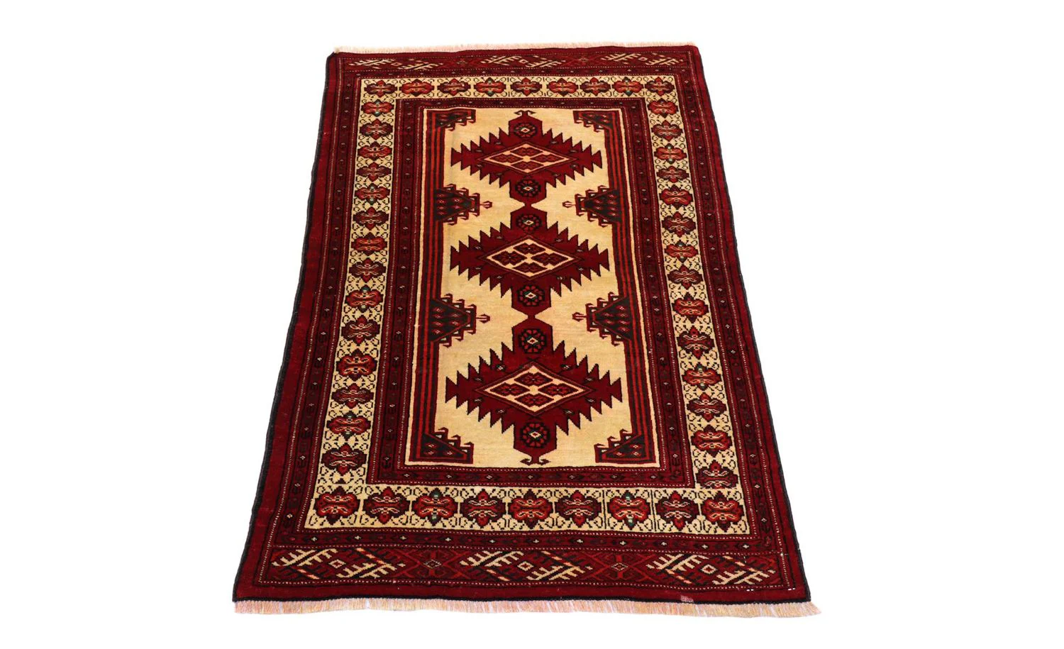 Afghan Teppich 127 x 89 cm - dunkelrot - Image 3