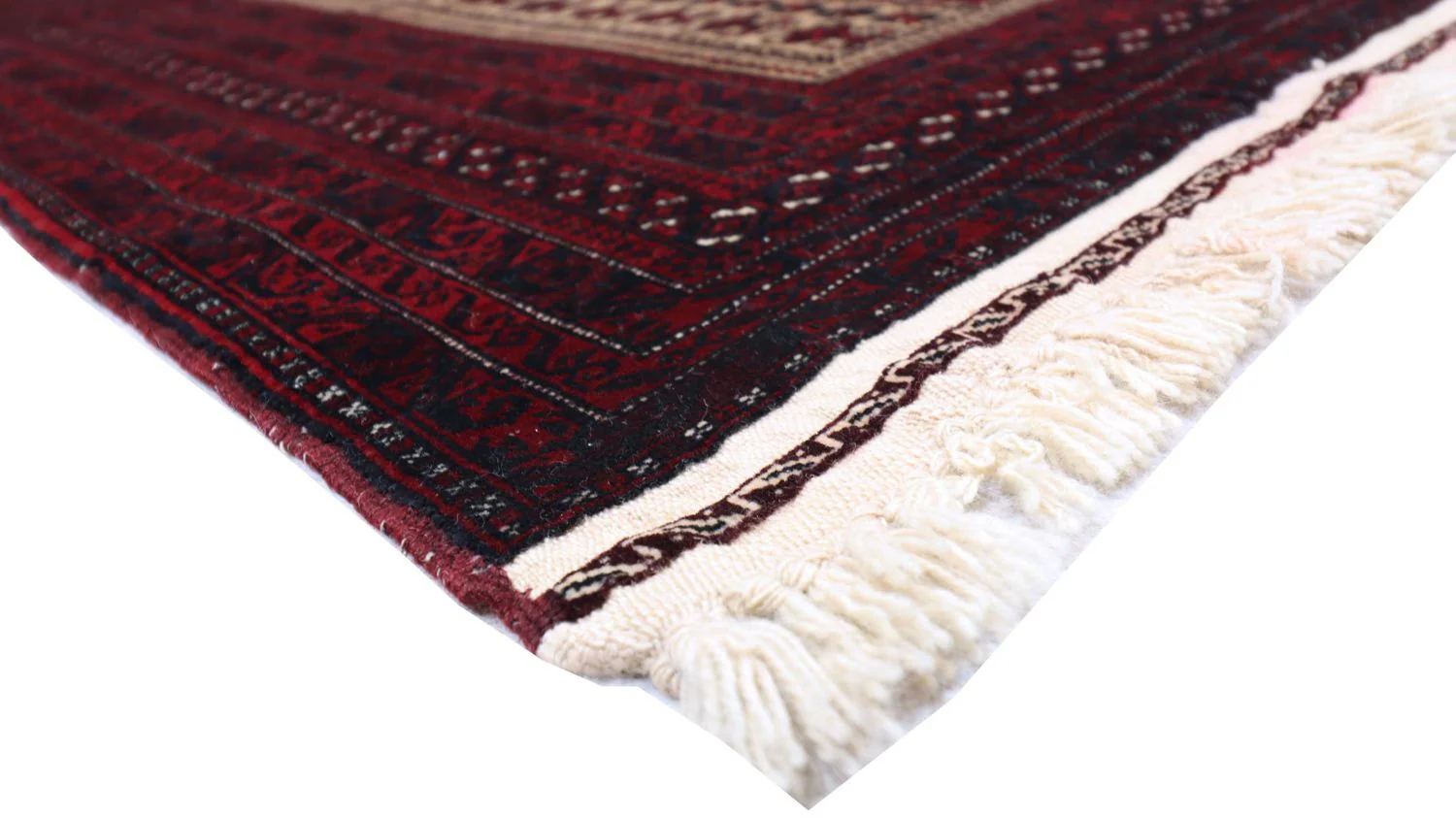 Afghan Teppich 150 x 95 cm - dunkelrot - Image 3