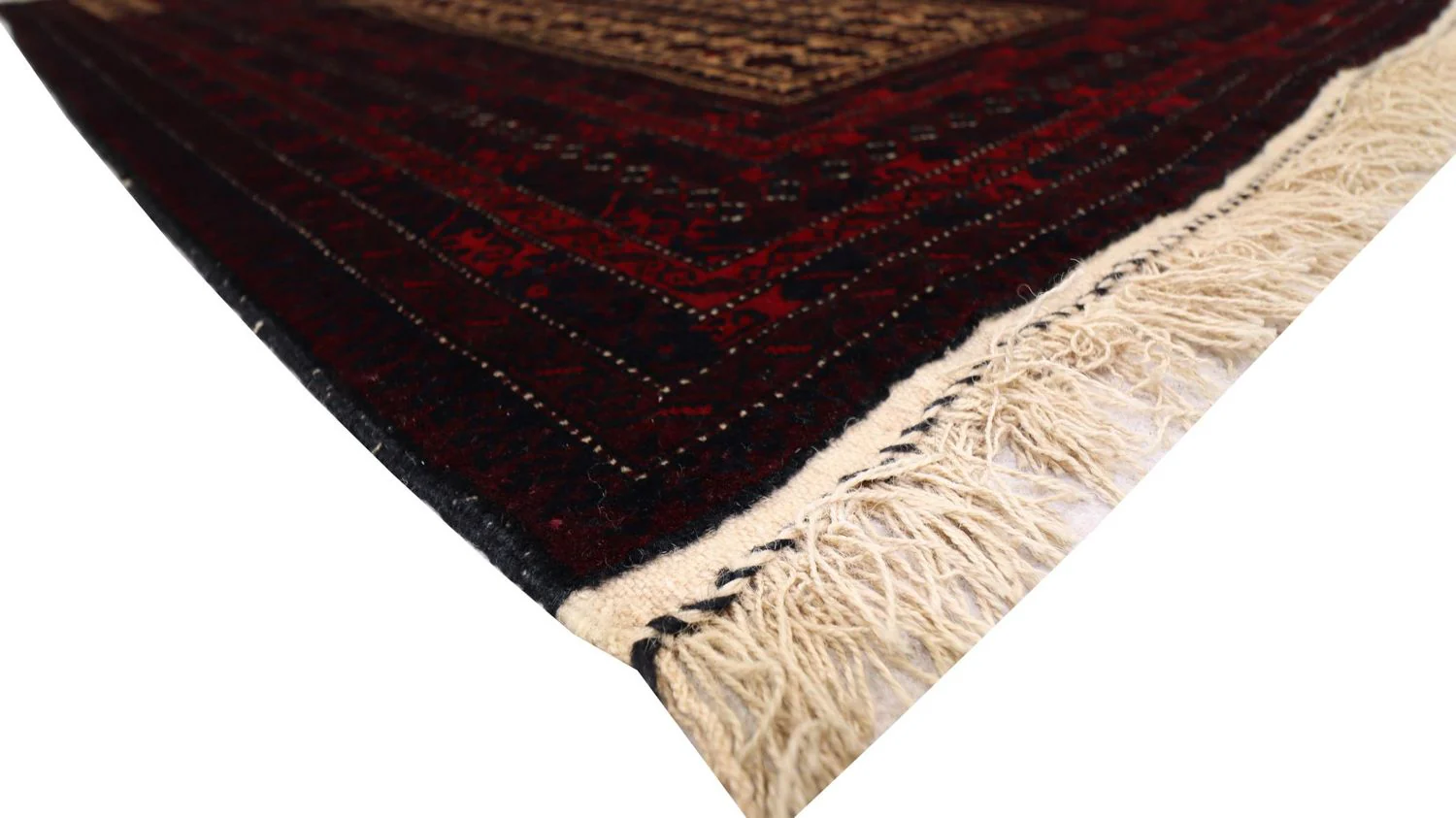 Afghan Teppich 150 x 95 cm - dunkelrot - Image 3