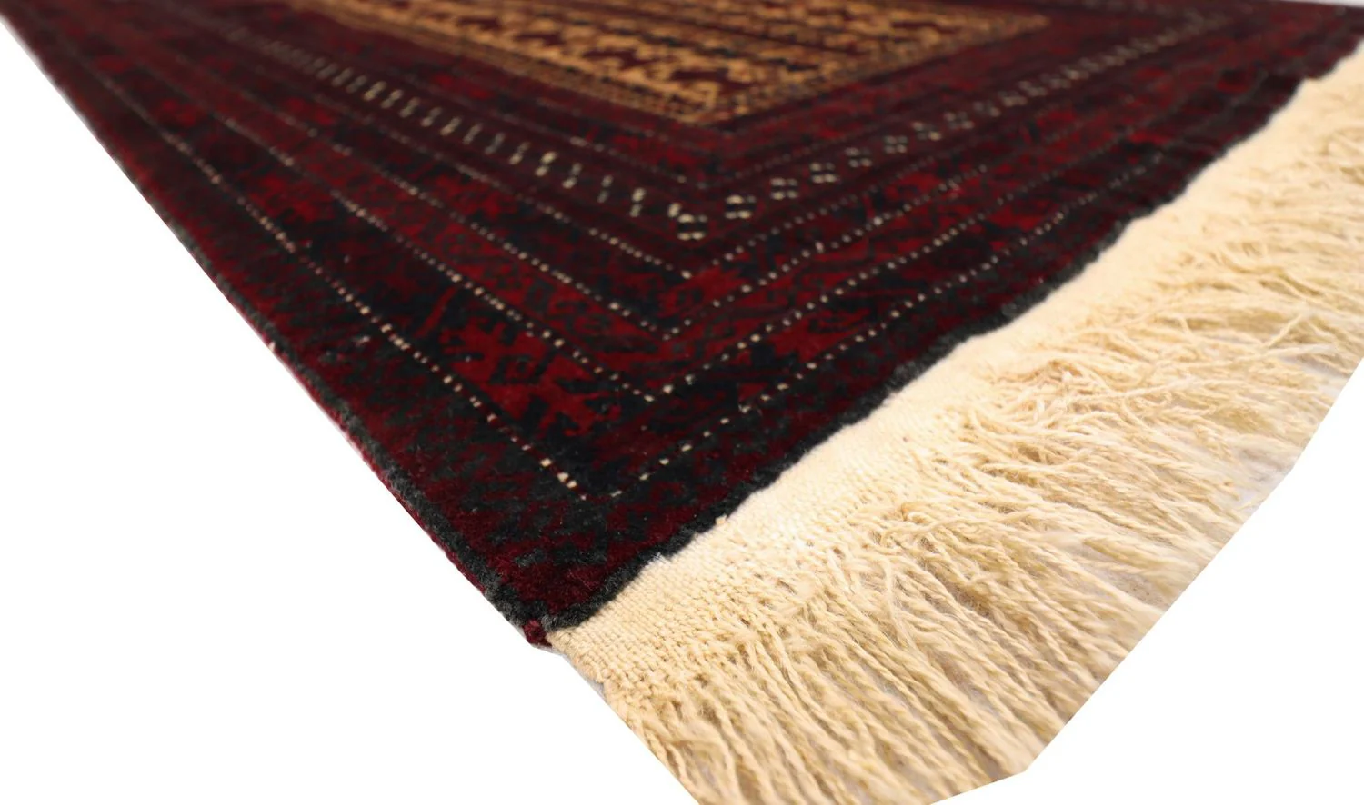 Afghan Teppich 150 x 95 cm - dunkelrot - Image 3