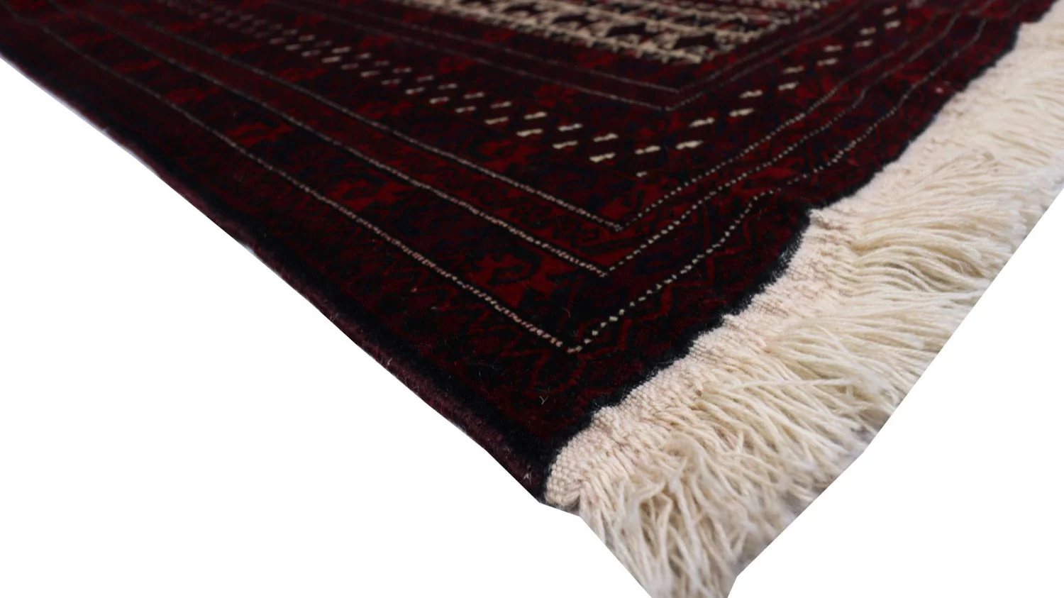 Afghan Teppich 150 x 95 cm - dunkelrot - Image 3