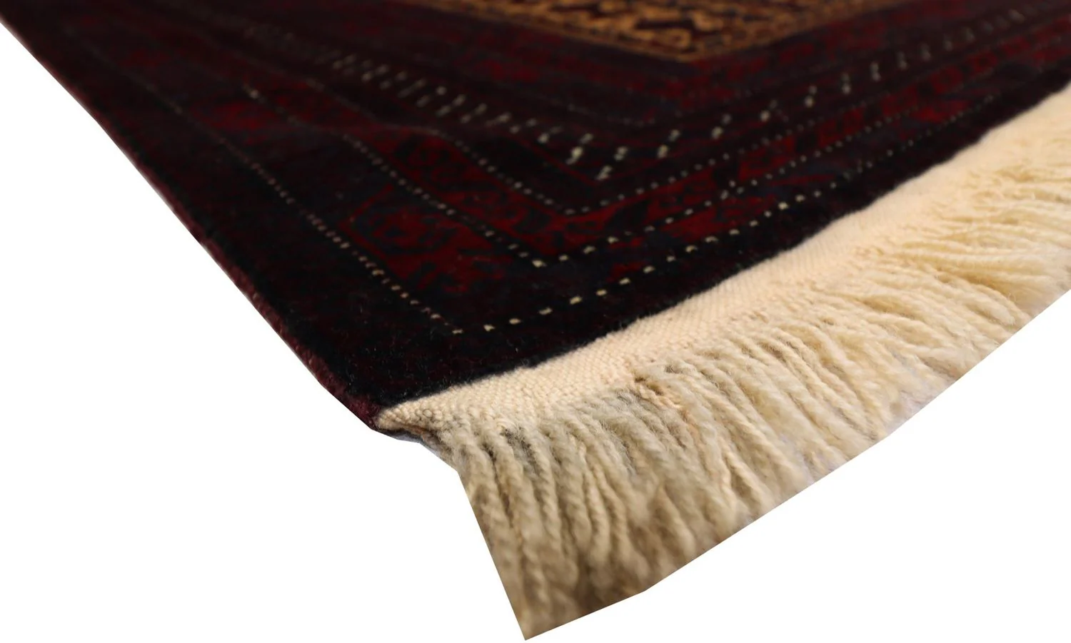 Afghan Teppich 150 x 95 cm - dunkelrot - Image 3