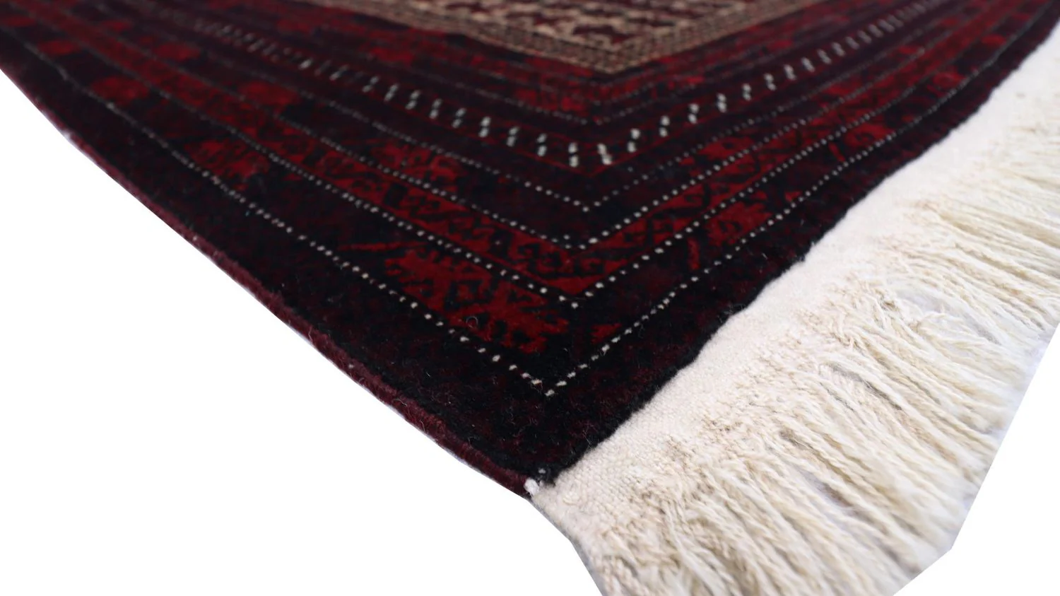 Afghan Teppich 150 x 95 cm - dunkelrot - Image 3