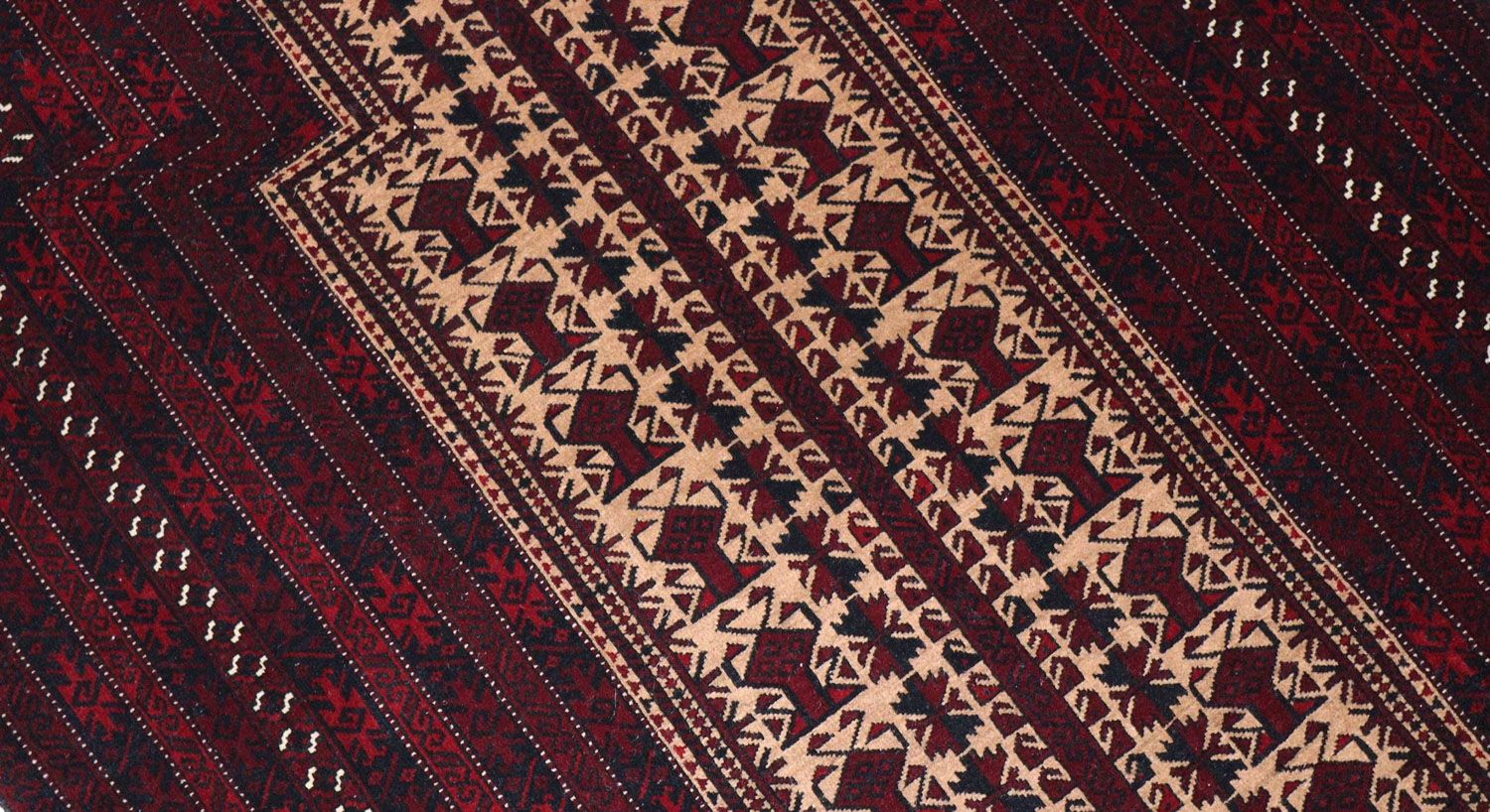 Afghan Teppich 150 x 95 cm - dunkelrot - Image 2