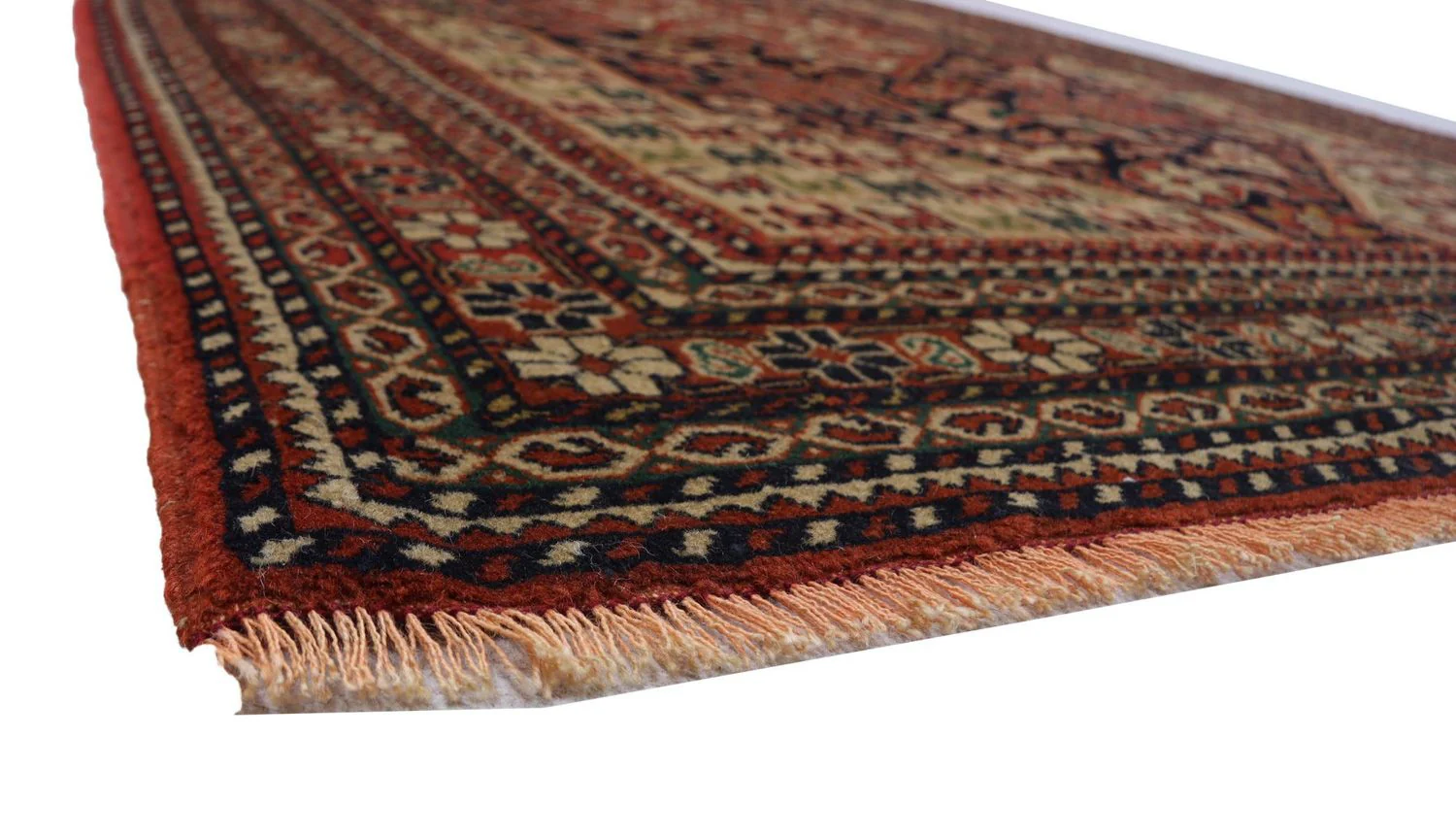 Afghan Teppich 193 x 126 cm - dunkelrot - Image 3