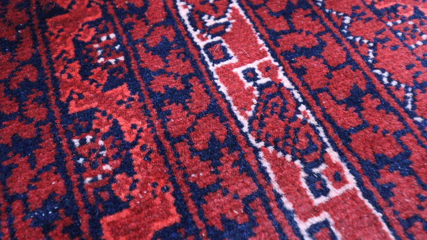 Afghan Teppich 193 x 144 cm - dunkelrot - Image 3
