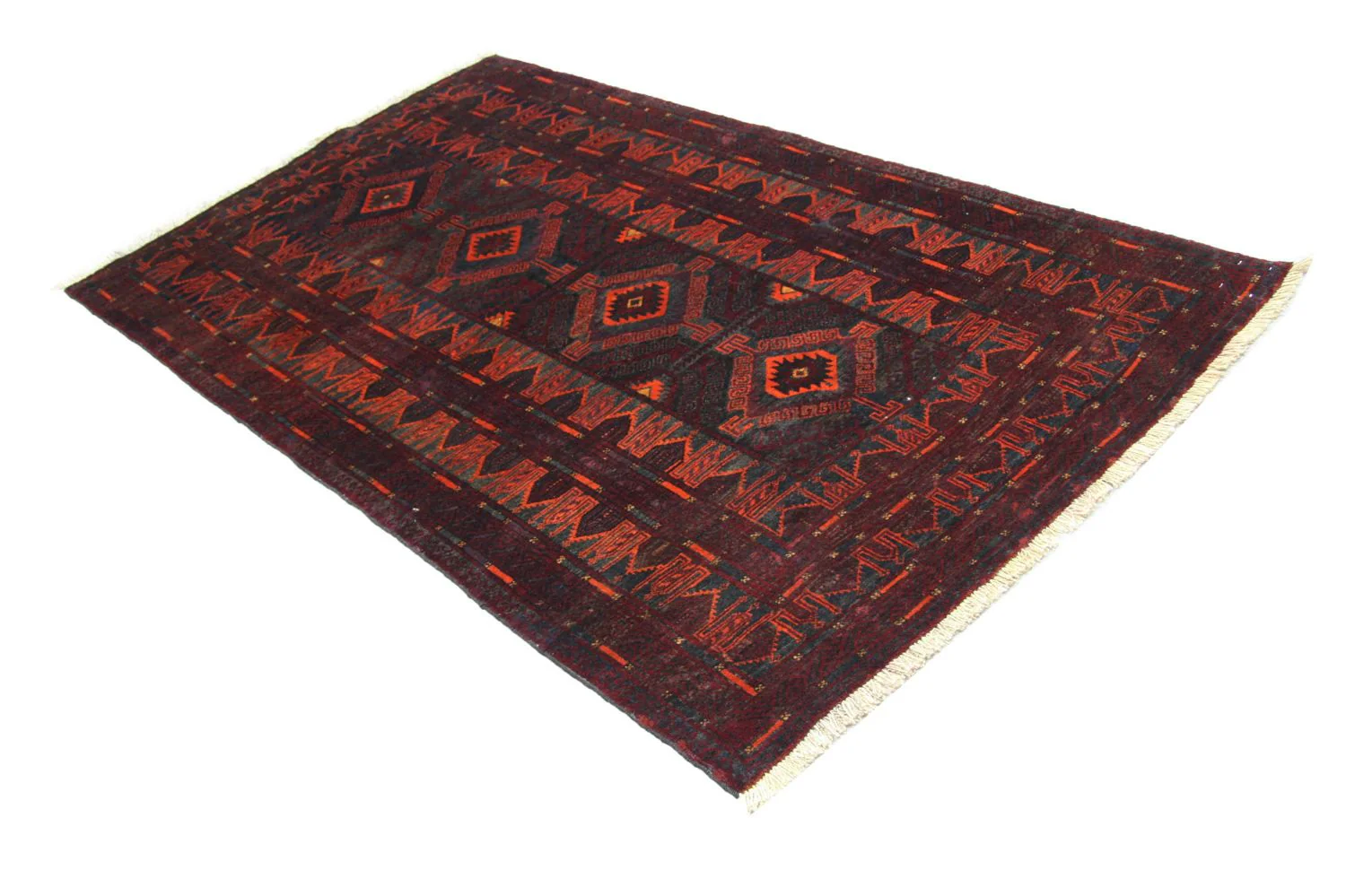 Afghan Teppich 208 x 123 cm - blau - Image 3