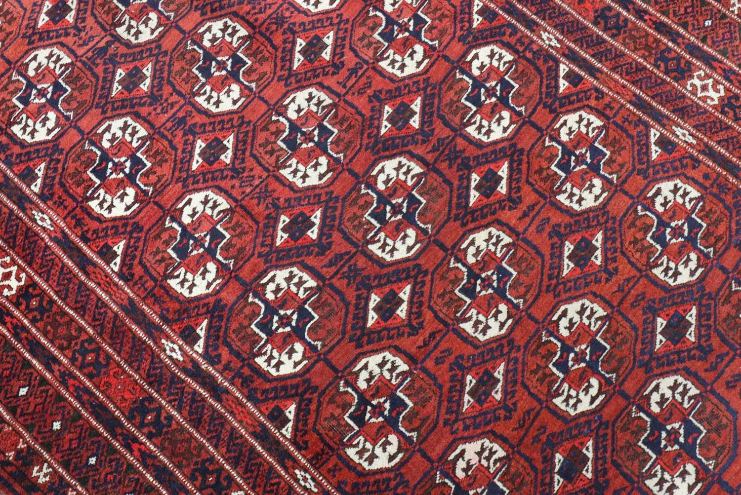 Afghan Teppich 229 x 123 cm - dunkelrot - Image 2