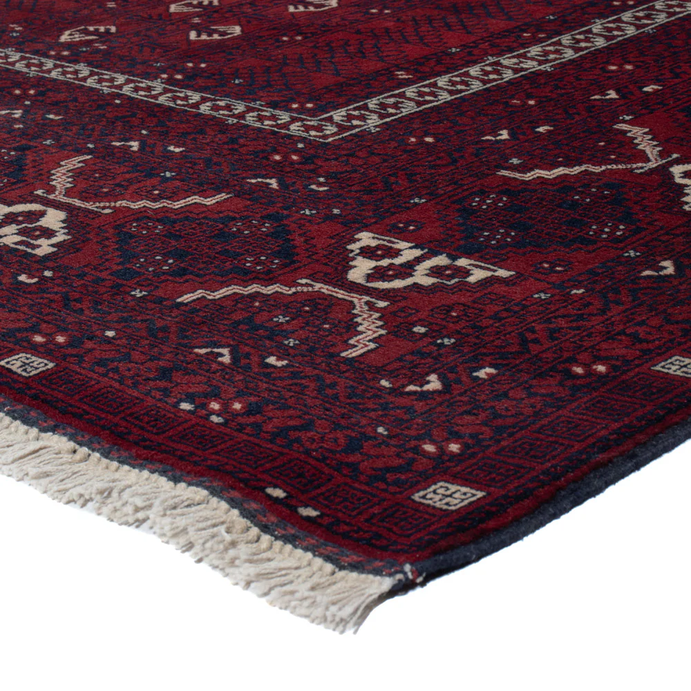 Afghan Teppich - 240 x 153 cm - dunkelrot - Image 4