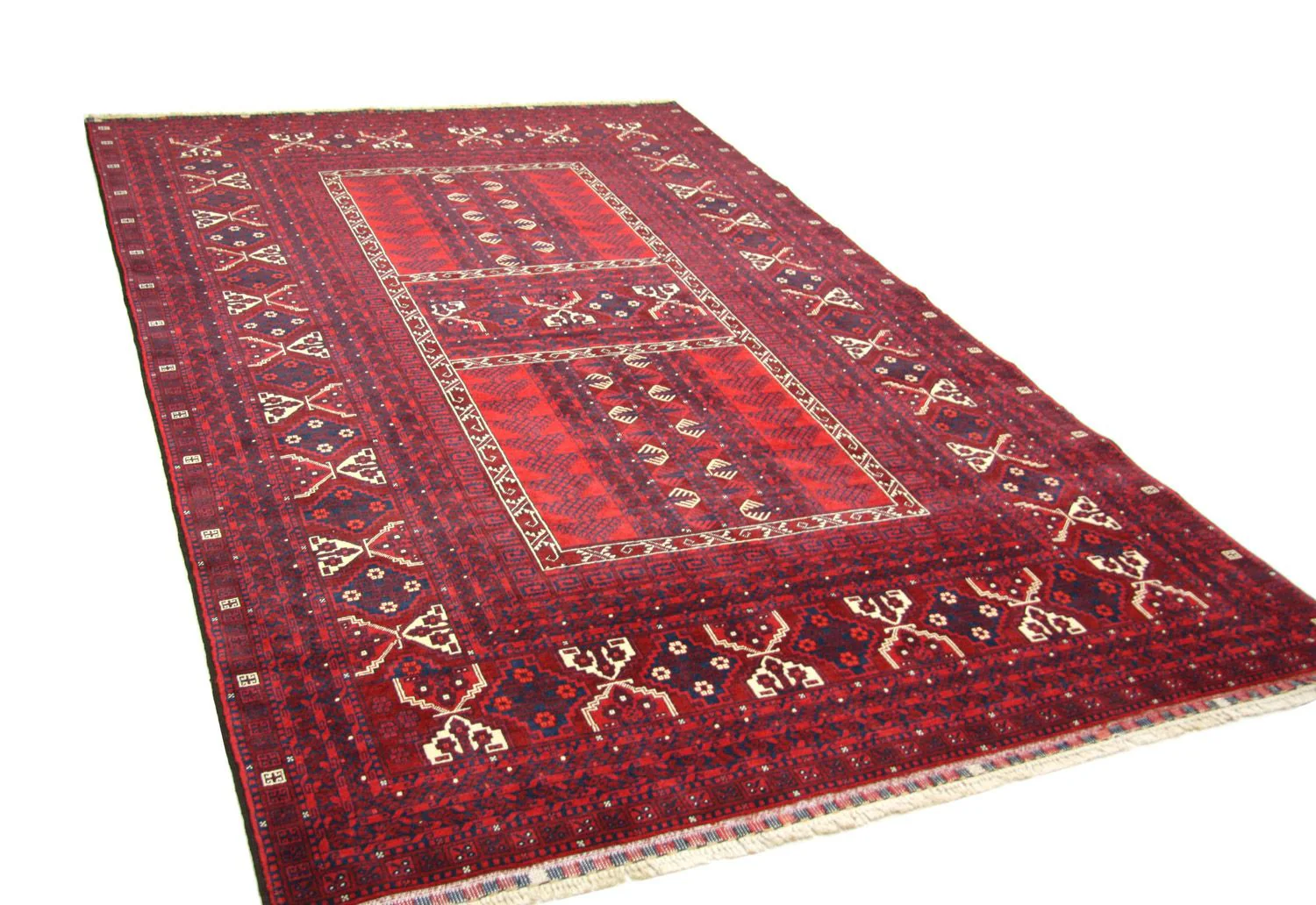 Afghan Teppich 244 x 157 cm - rot - Image 3