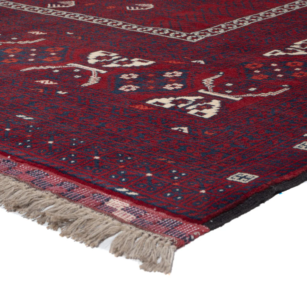 Afghan Teppich - 246 x 151 cm - dunkelrot - Image 4