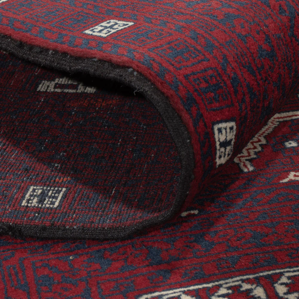 Afghan Teppich - 246 x 151 cm - dunkelrot - Image 5