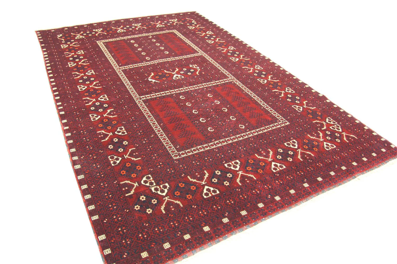 Afghan Teppich 246 x 163 cm - rot - Image 3