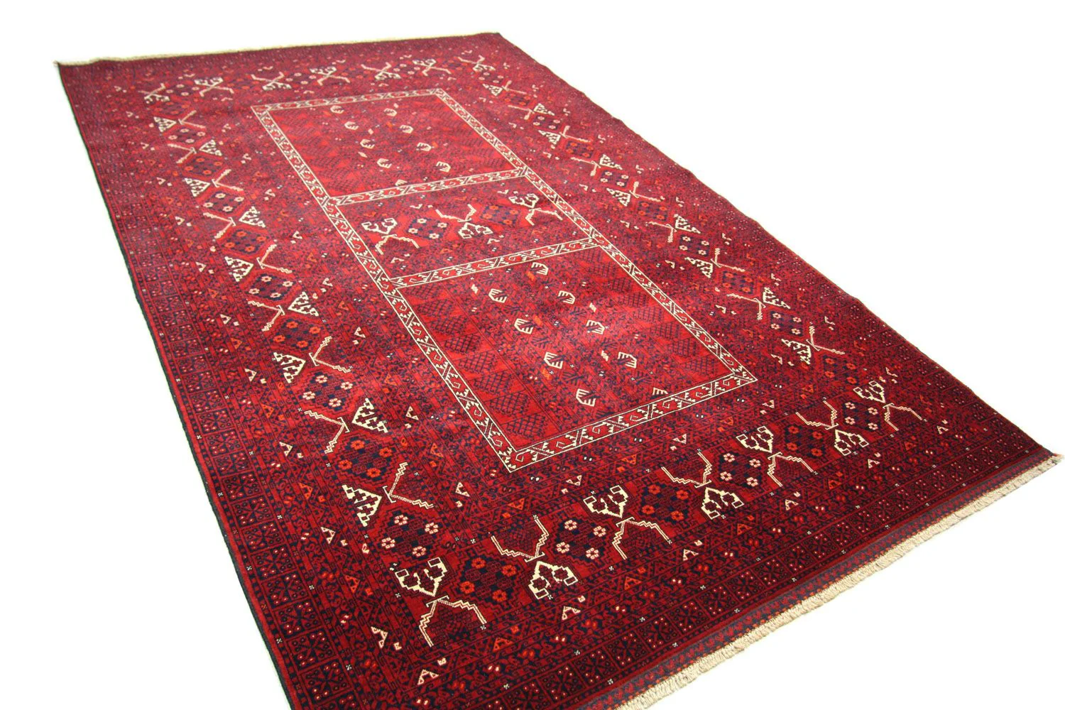 Afghan Teppich 250 x 166 cm - rot - Image 3