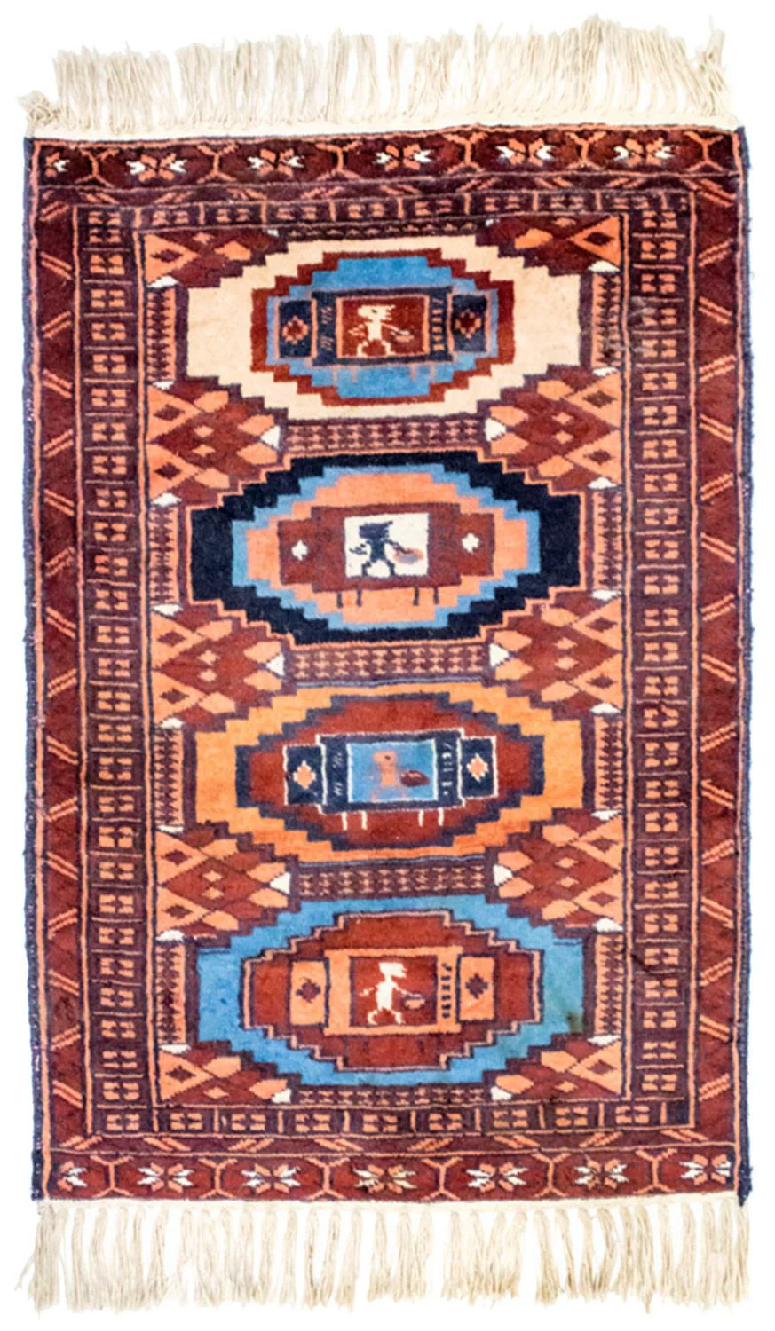 Afghan Teppich 69x46cm - Orientteppich