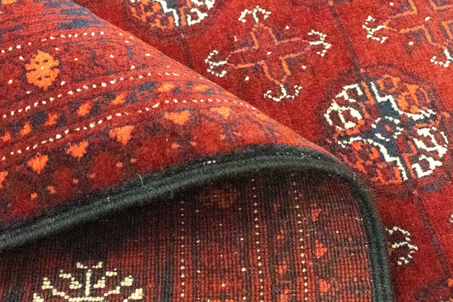 Afghan Teppich - Buchara 294 x 84 cm - dunkelrot - Image 4