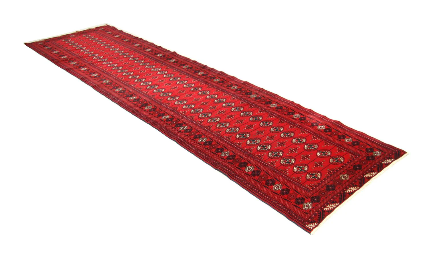 Afghan Teppich - Buchara 352 x 96 cm - rot - Image 3