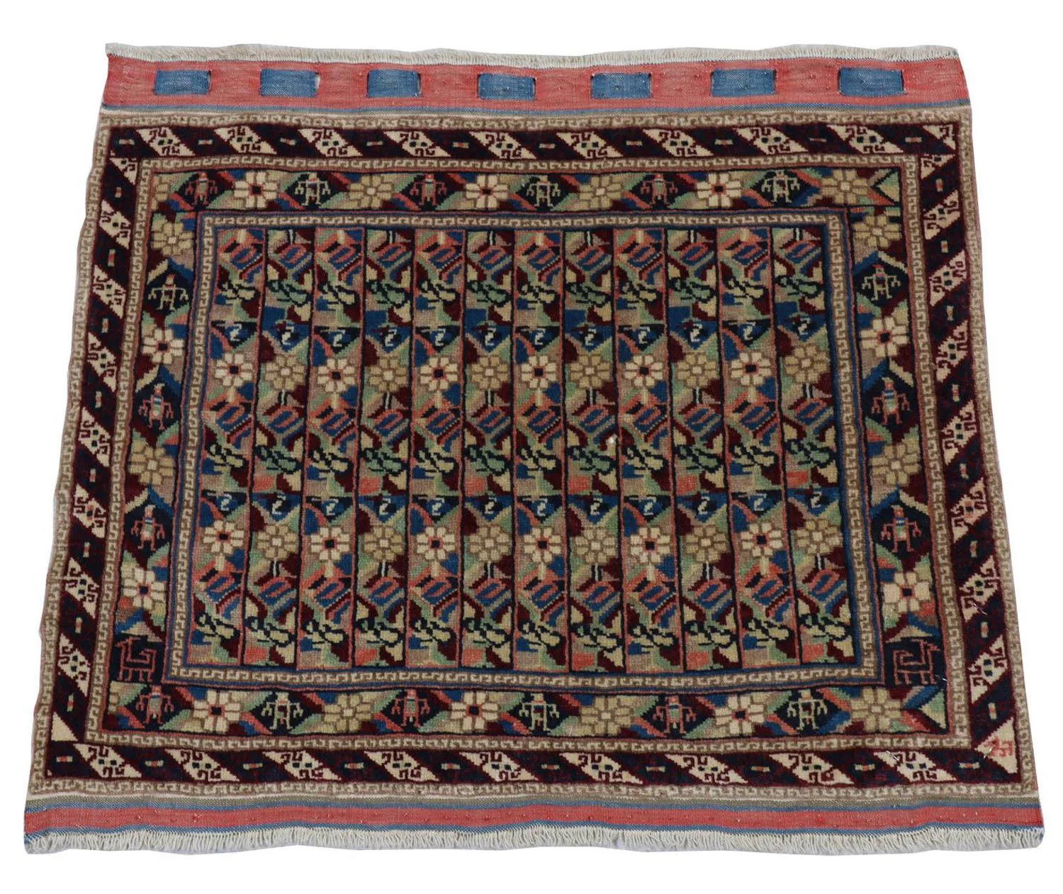 Afghan Teppich - Buchara 75 x 56 cm - blau