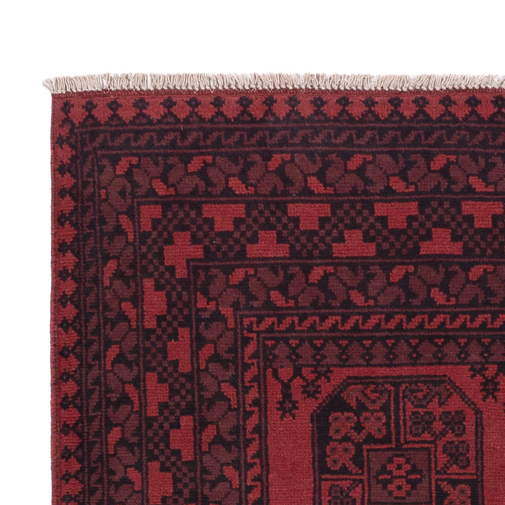 Afghan Teppich - Filpa - 198 x 142 cm - dunkelrot - Image 3