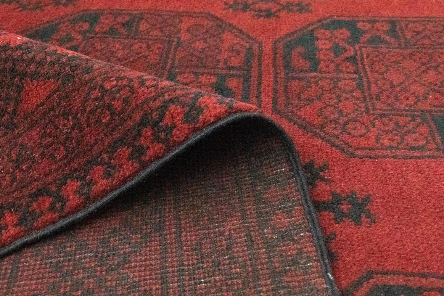 Afghan Teppich - Filpa 345 x 256 cm - dunkelrot - Image 4