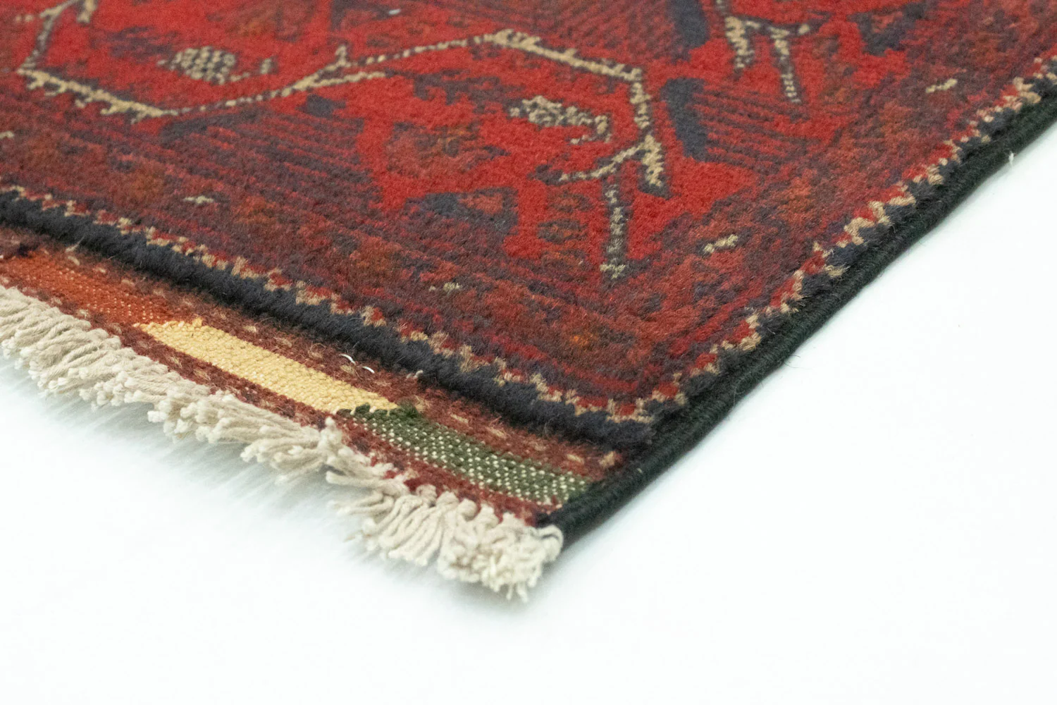 Afghan Teppich - Kunduz 123 x 75 cm - dunkelrot - Image 2