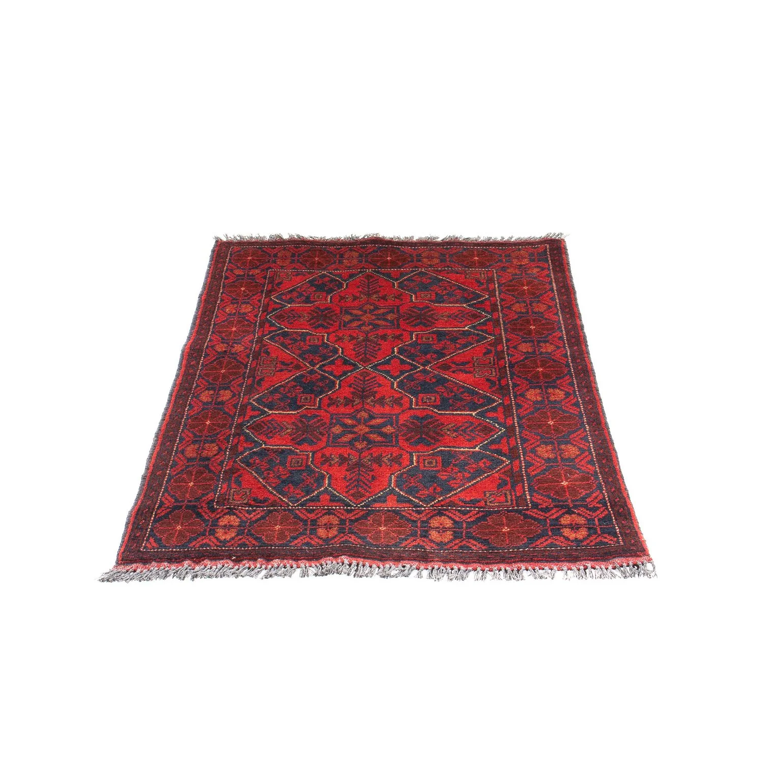 Afghan Teppich - Kunduz 125 x 78 cm - dunkelrot - Image 5