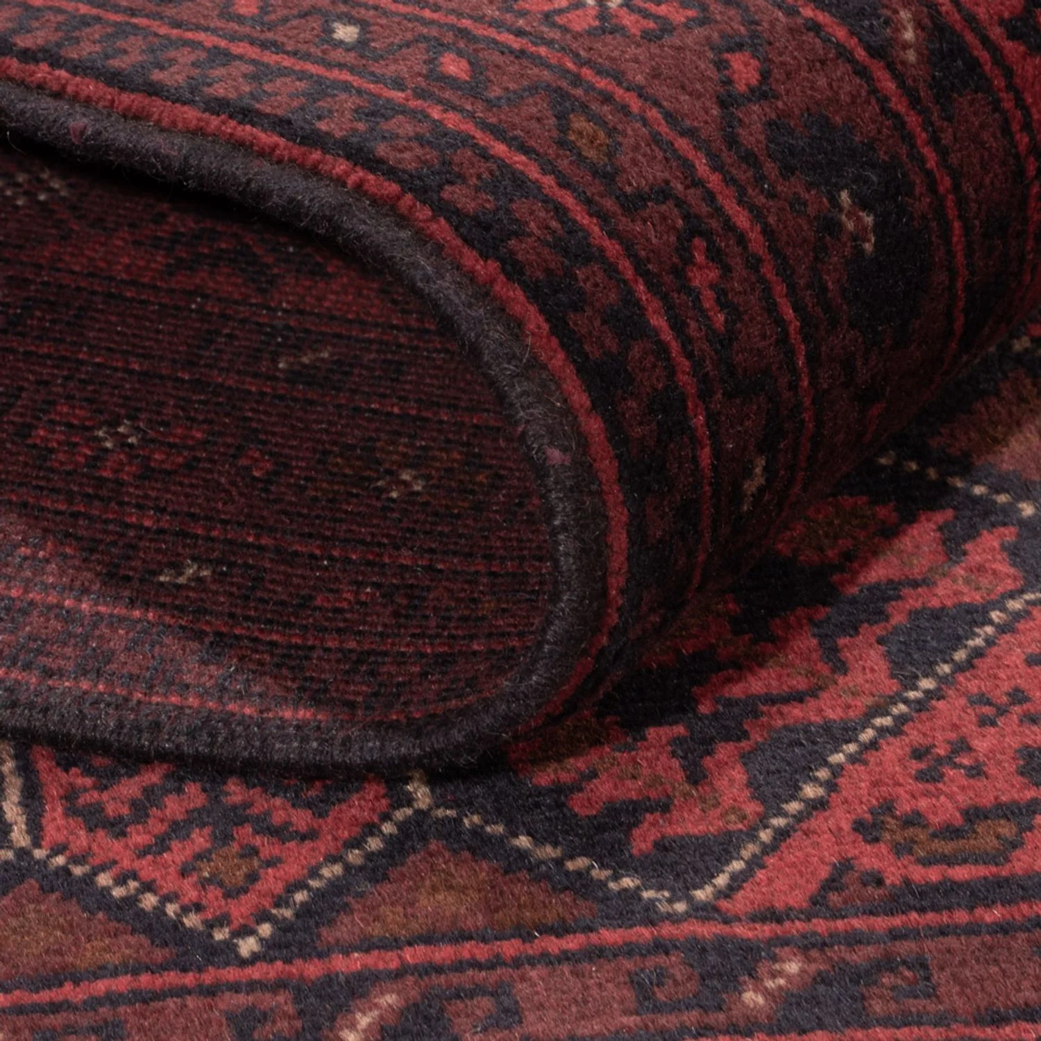 Afghan Teppich - Kunduz - 193 x 125 cm - dunkelrot - Image 4