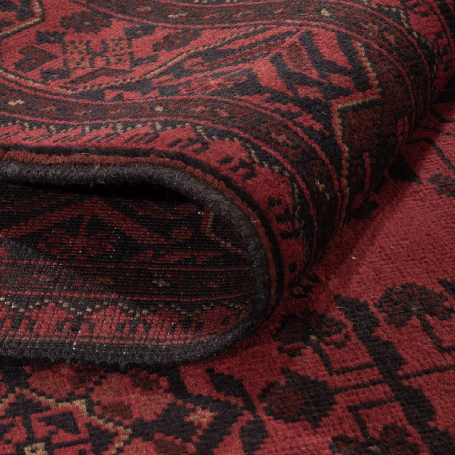 Afghan Teppich - Kunduz - 196 x 130 cm - rot - Image 4