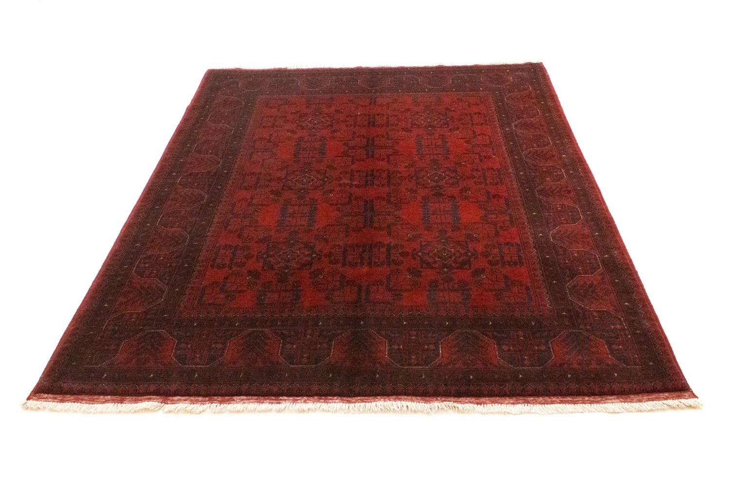 Afghan Teppich - Kunduz 197 x 151 cm - rot - Image 5