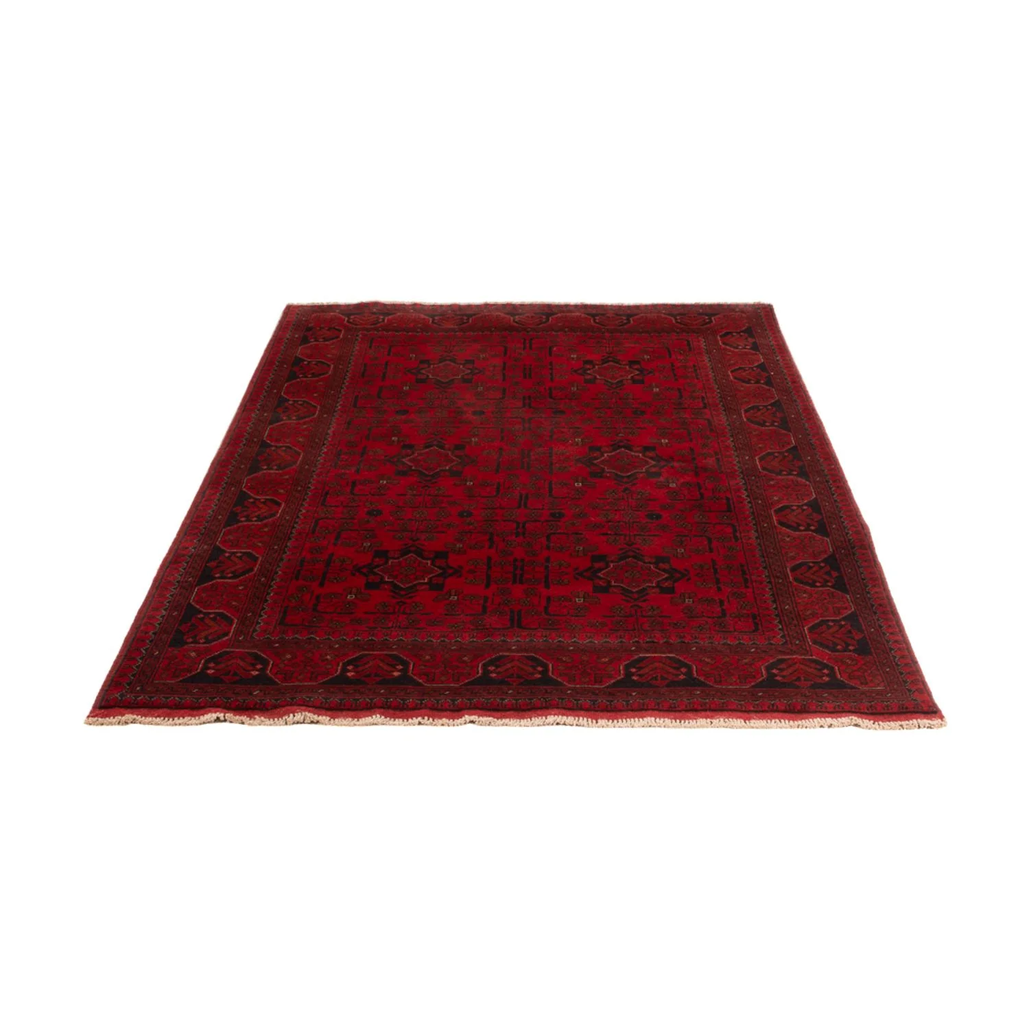 Afghan Teppich - Kunduz - 199 x 124 cm - dunkelrot - Image 5