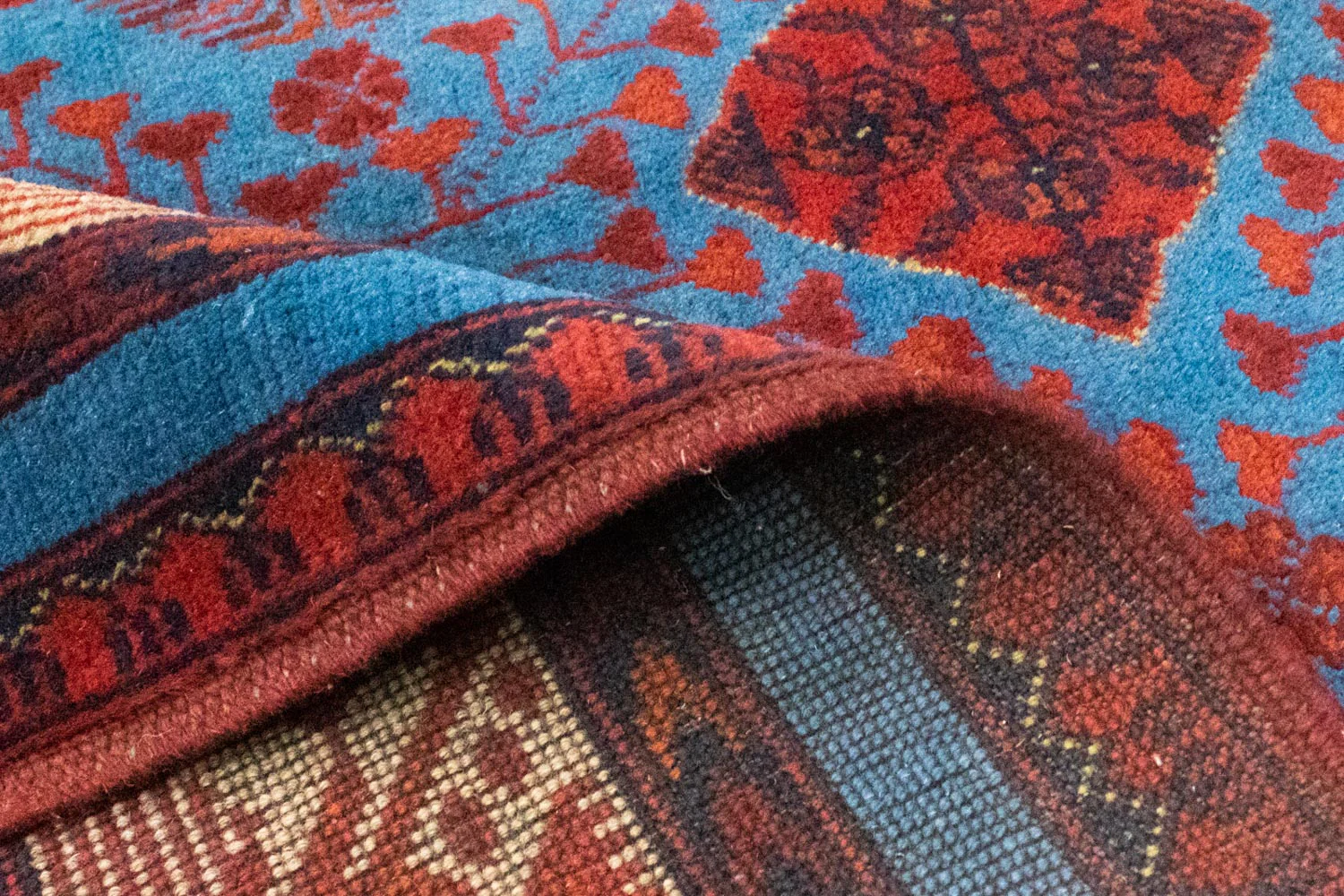 Afghan Teppich - Kunduz 200 x 151 cm - rot - Image 4