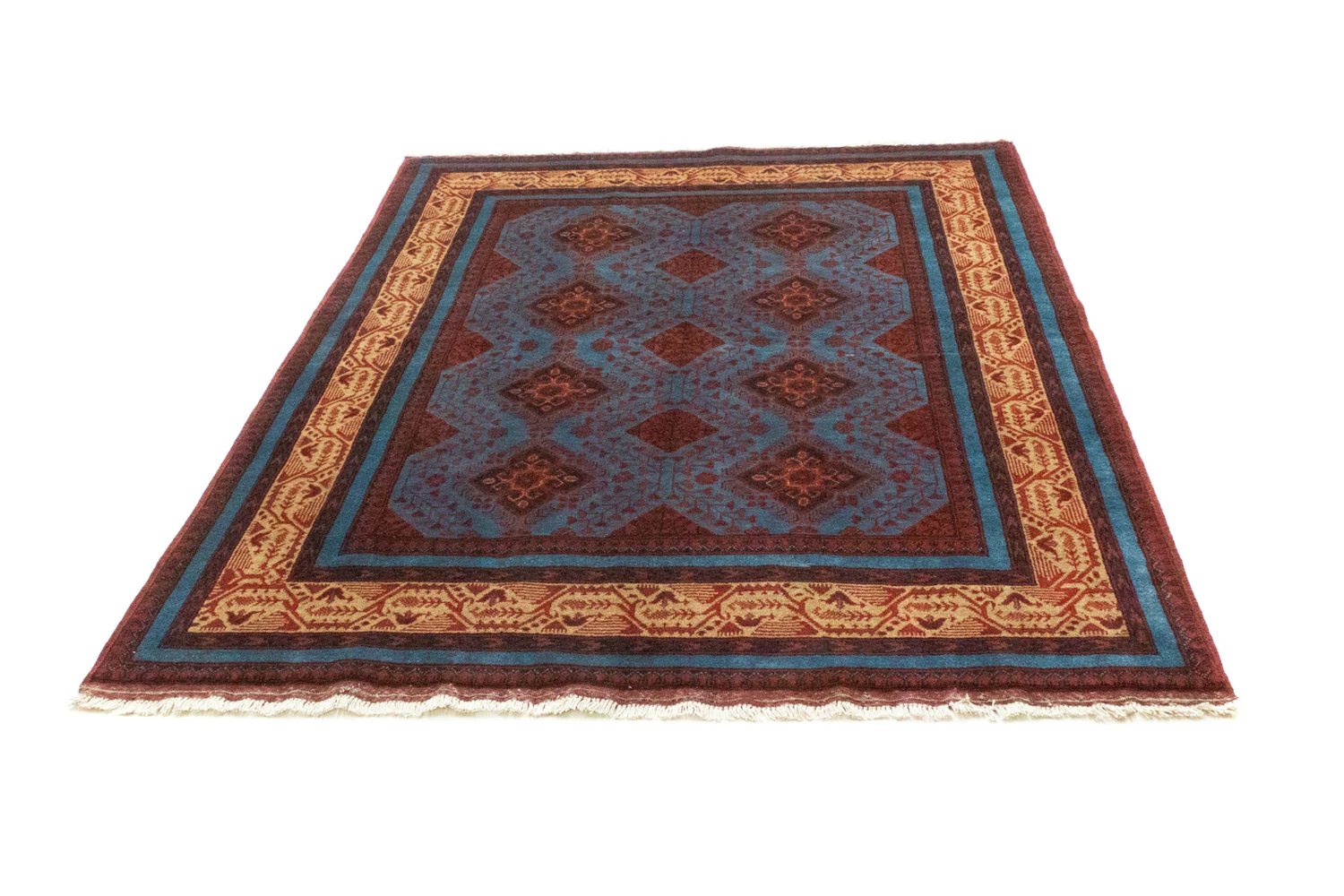 Afghan Teppich - Kunduz 200 x 151 cm - rot - Image 5