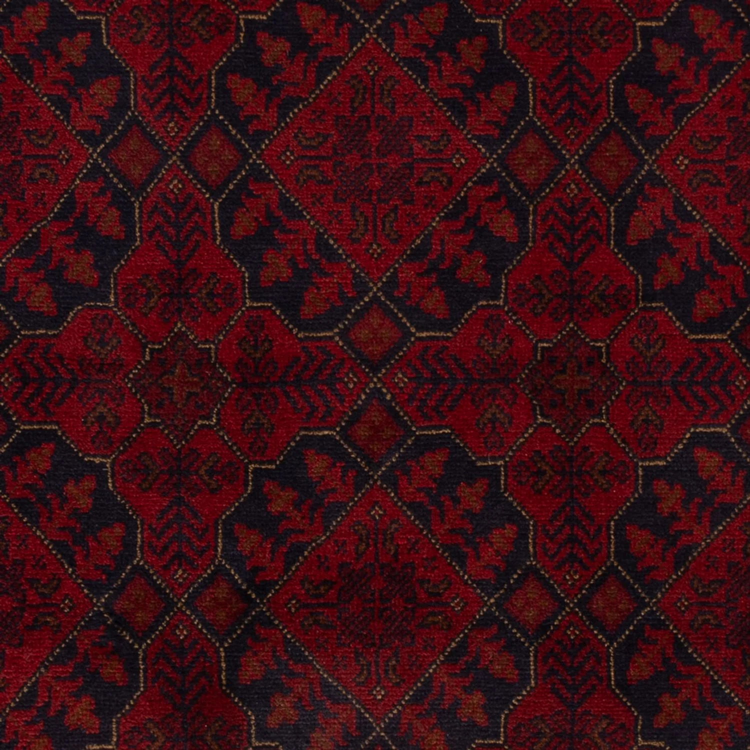Afghan Teppich - Kunduz - 201 x 128 cm - dunkelrot - Image 2