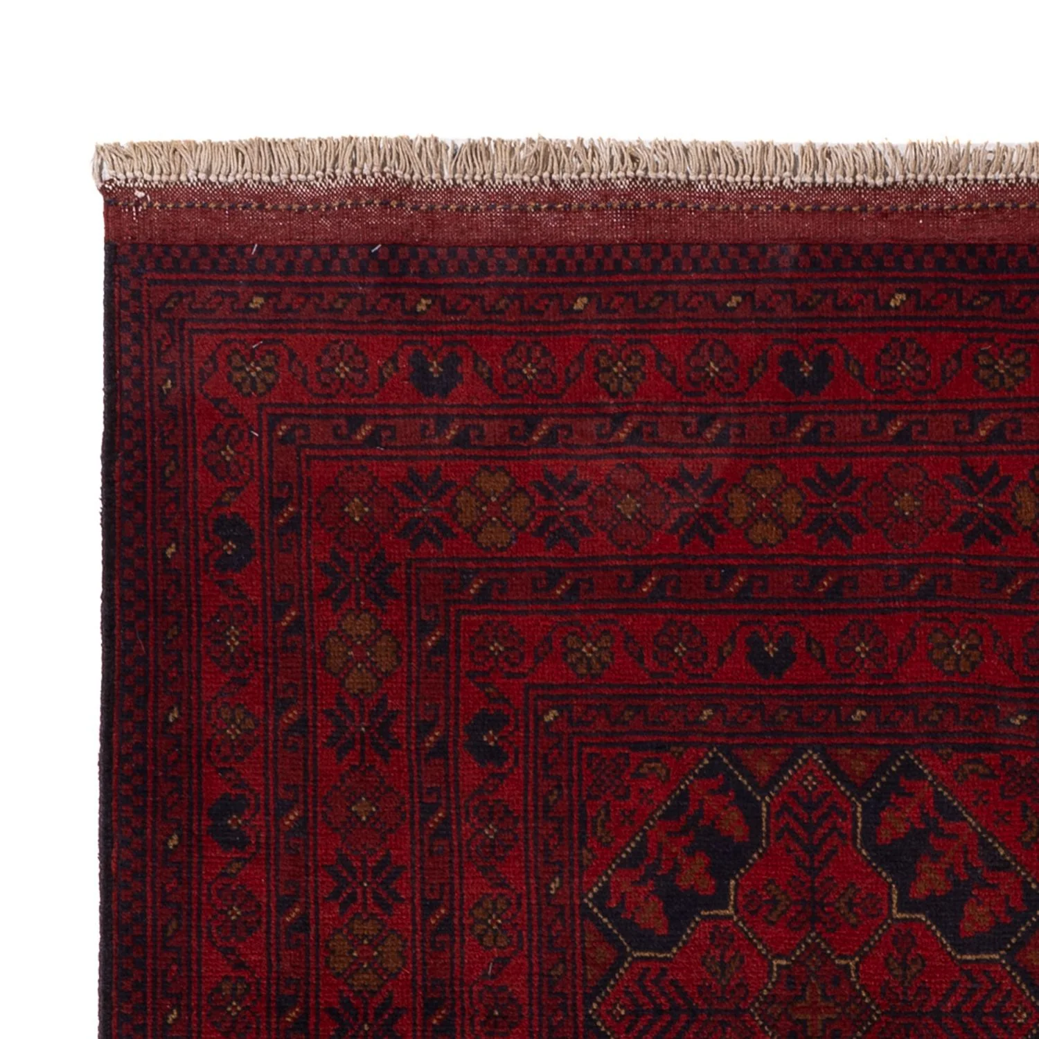 Afghan Teppich - Kunduz - 201 x 128 cm - dunkelrot - Image 3
