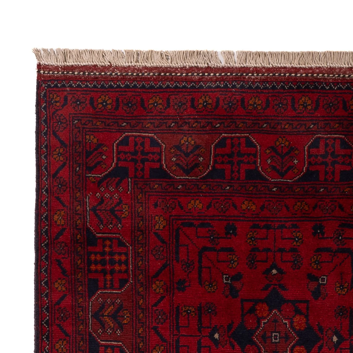 Afghan Teppich - Kunduz - 201 x 130 cm - dunkelrot - Image 3