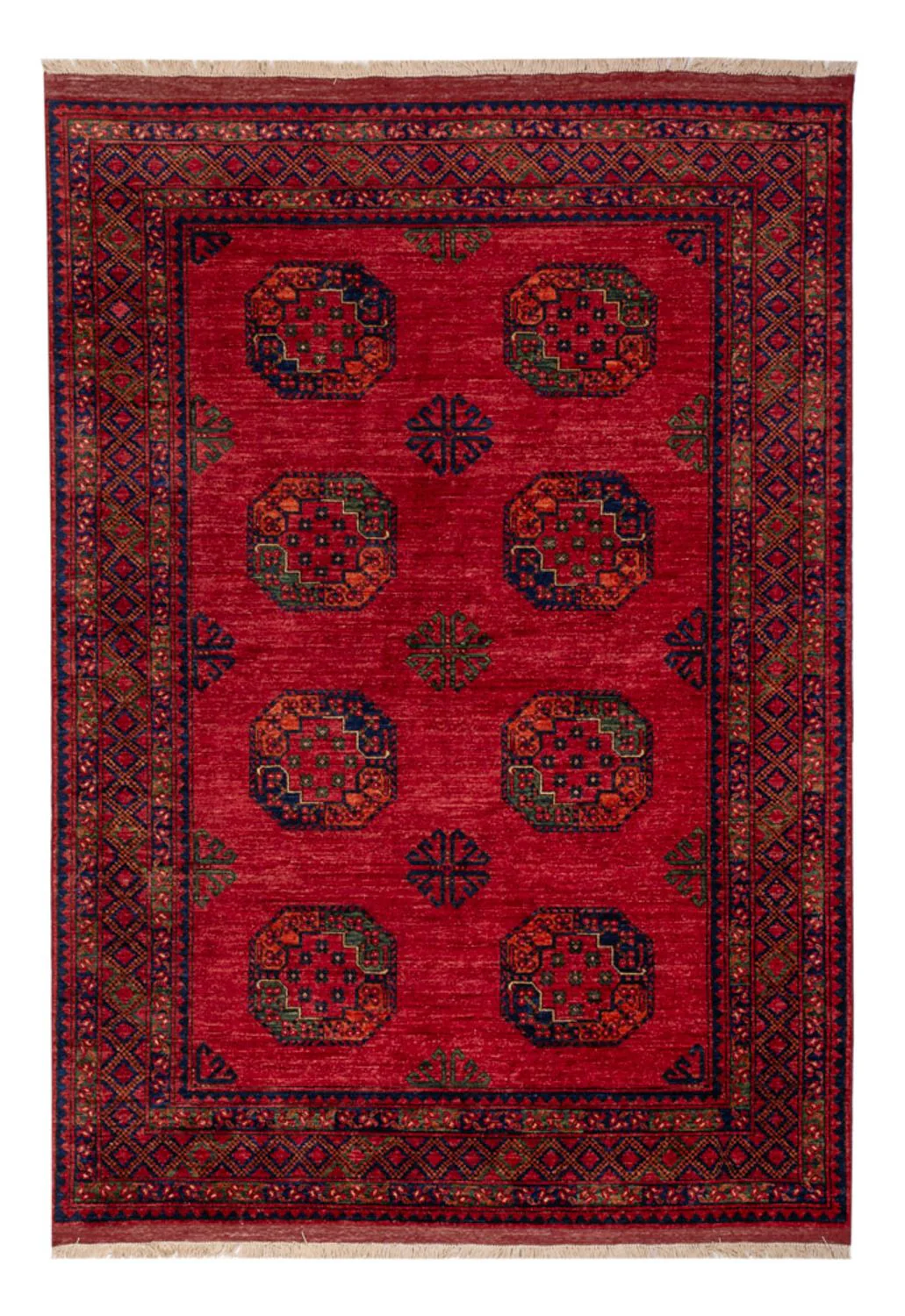 Afghan Teppich - Kunduz - 242 x 171 cm - rot