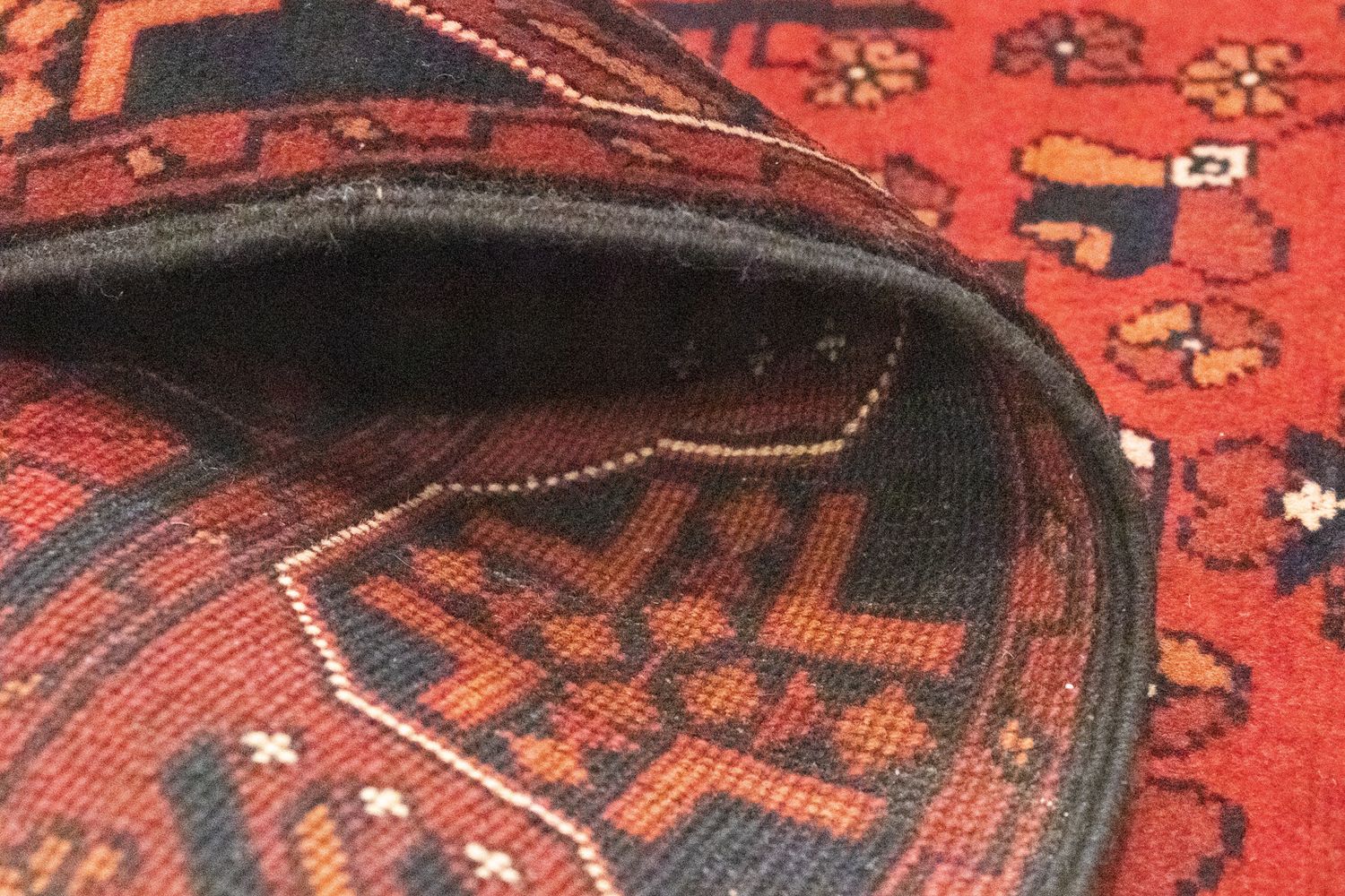 Afghan Teppich - Kunduz 288 x 78 cm - rot - Image 4