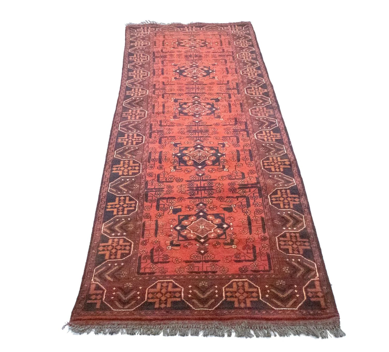 Afghan Teppich - Kunduz 288 x 78 cm - rot - Image 5
