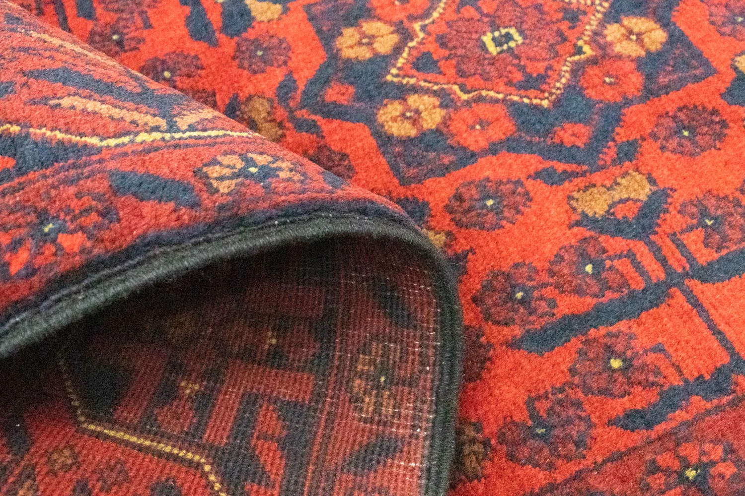 Afghan Teppich - Kunduz 290 x 80 cm - dunkelrot - Image 4