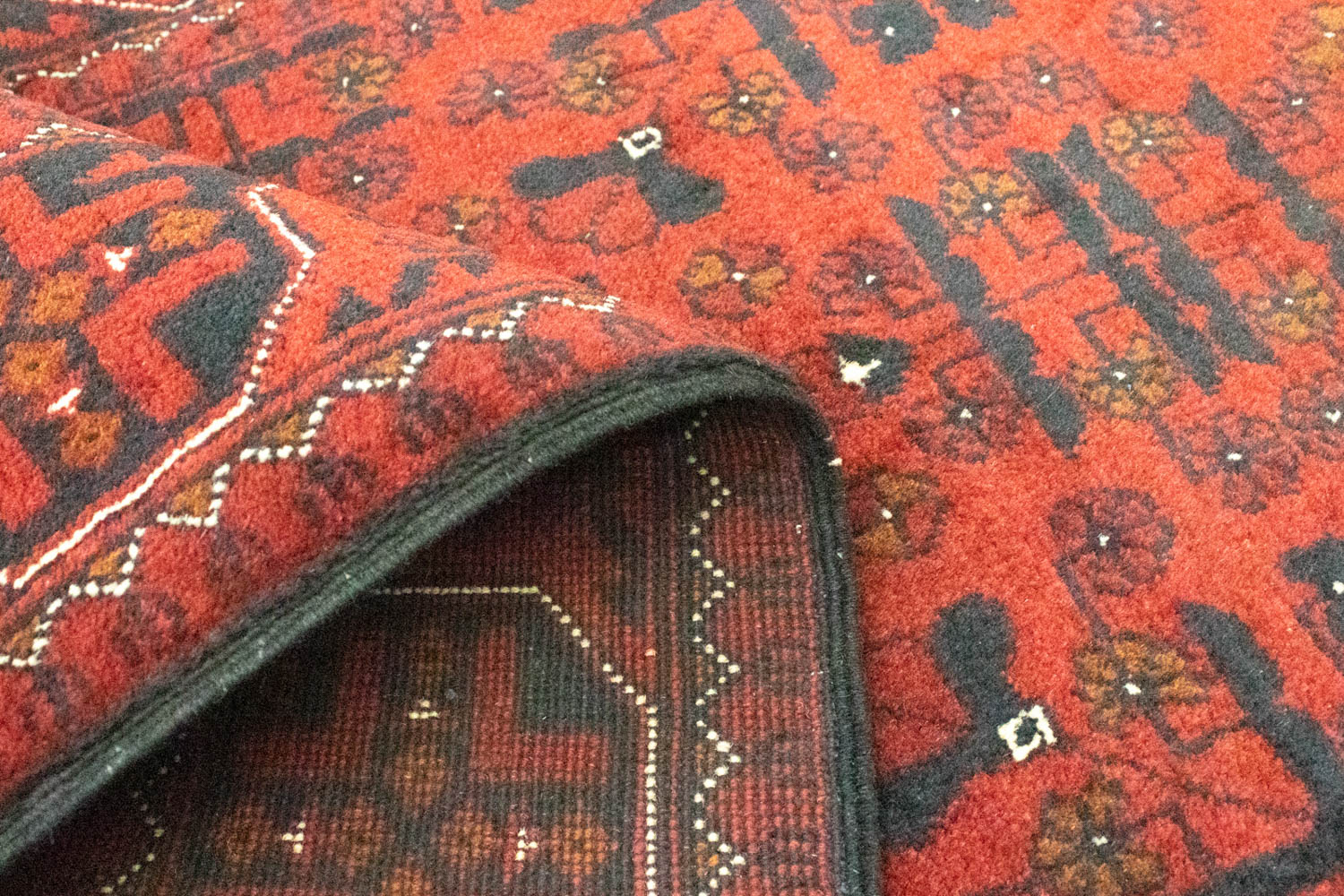 Afghan Teppich - Kunduz 302 x 78 cm - rot - Image 4