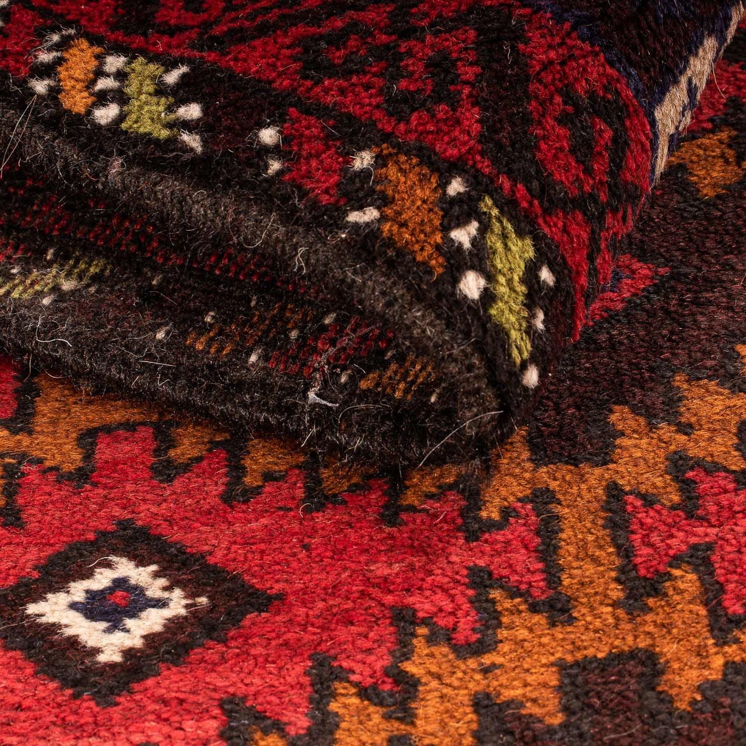 Belutsch Teppich 125 x 80 cm - dunkelrot - Image 4