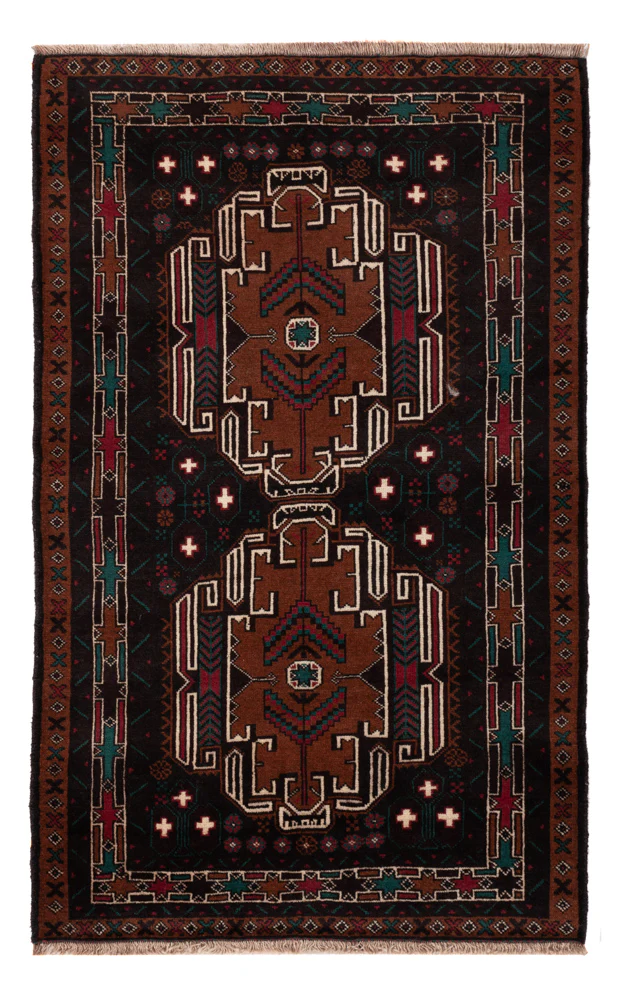 Belutsch Teppich - 140 x 90 cm - mehrfarbig