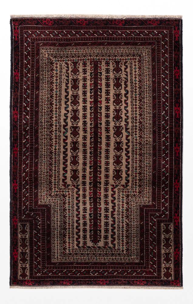 Belutsch Teppich - 156 x 93 cm - creme