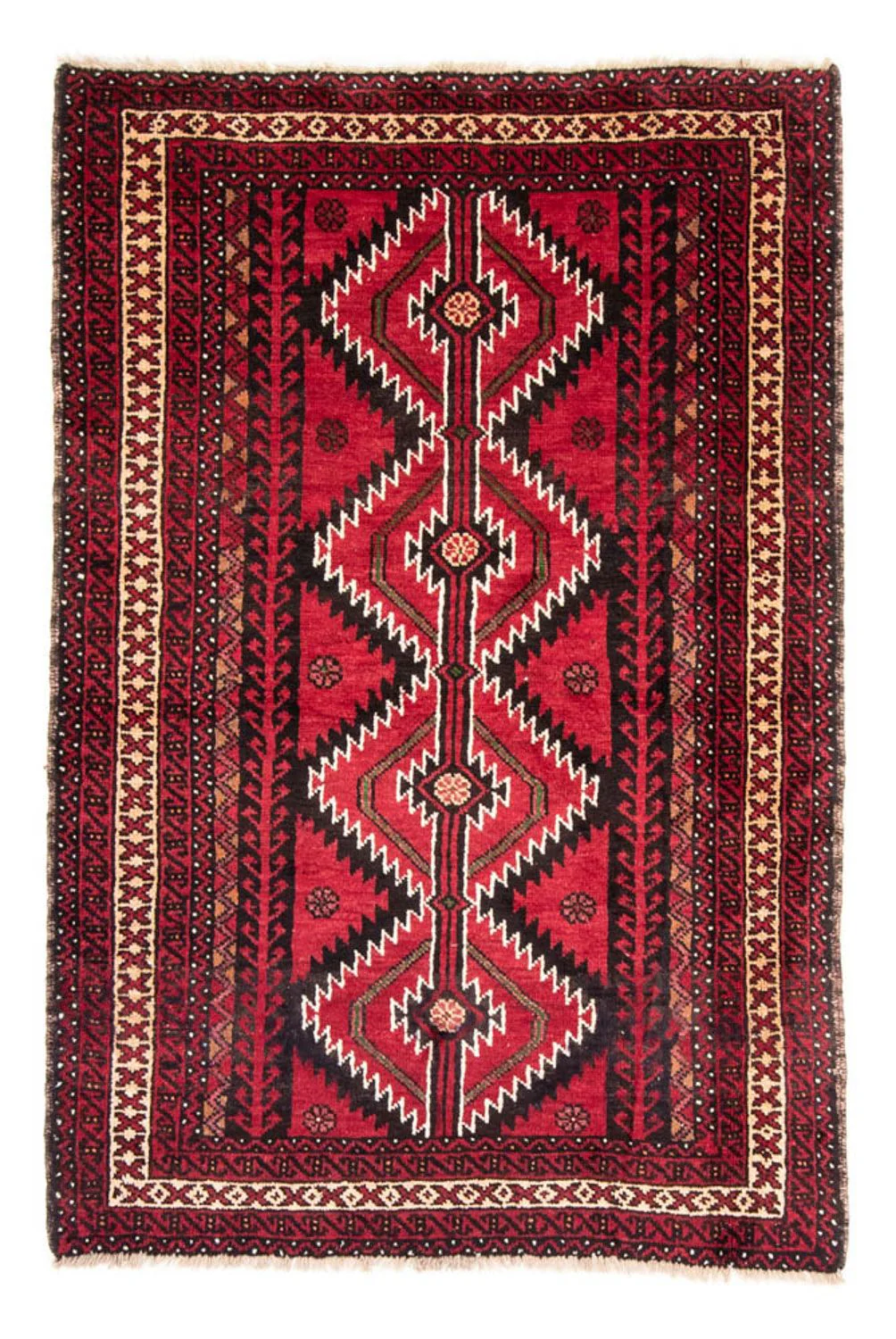 Belutsch Teppich 190 x 124 cm - mehrfarbig