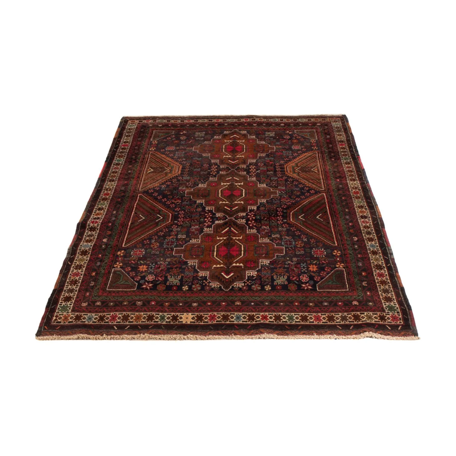Belutsch Teppich - 200 x 117 cm - dunkelrot - Image 5