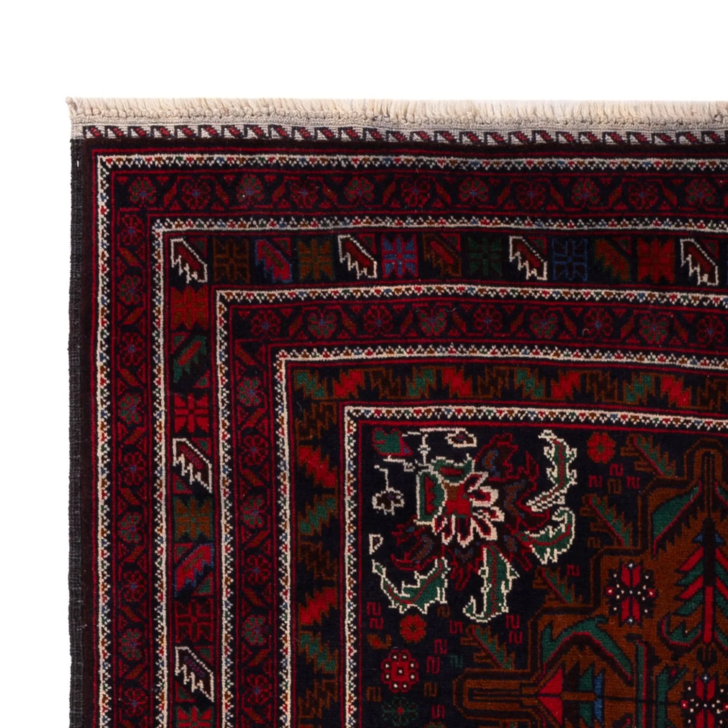 Belutsch Teppich - 202 x 119 cm - dunkelrot - Image 3