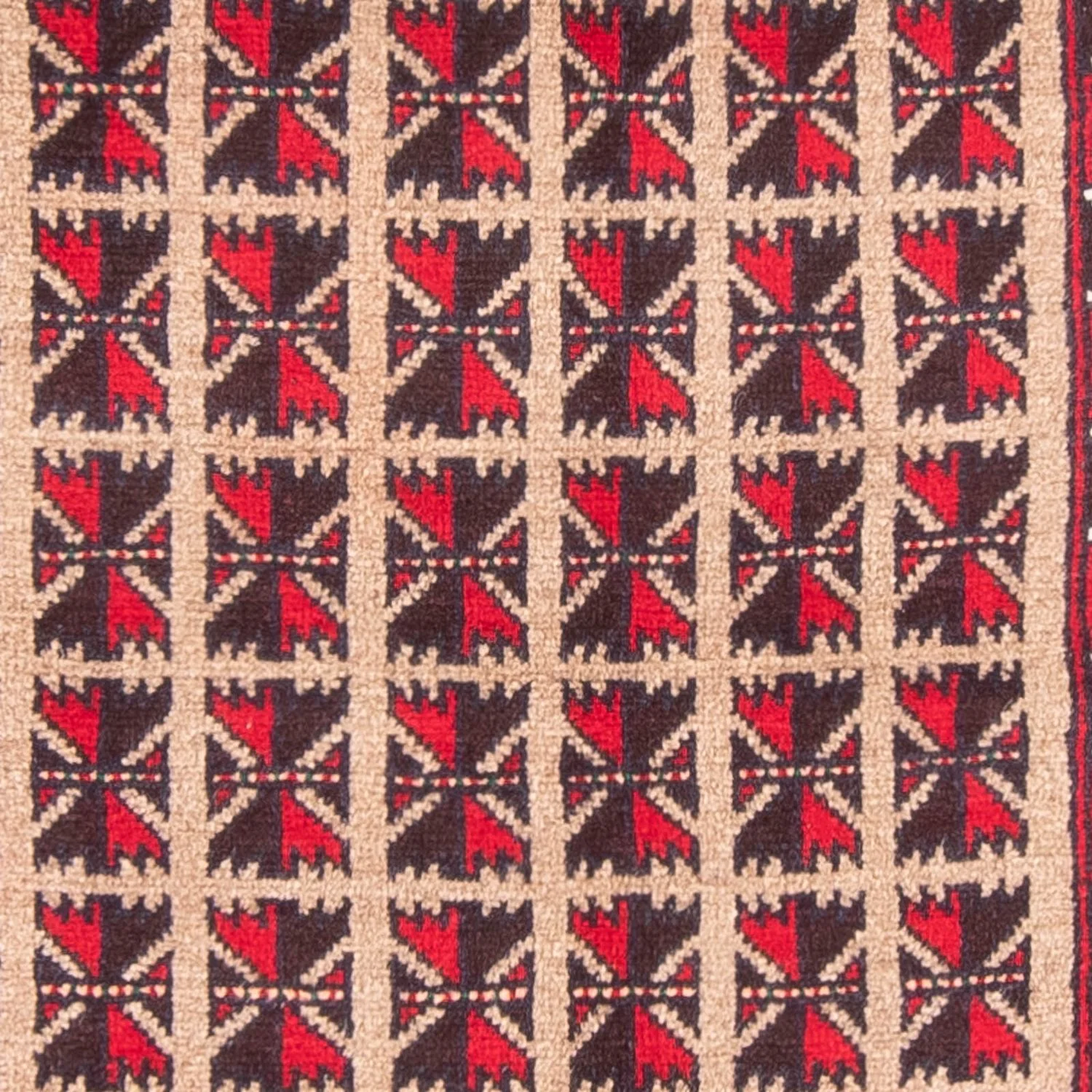 Belutsch Teppich - Gebetsteppich - 140 x 93 cm - beige - Image 2