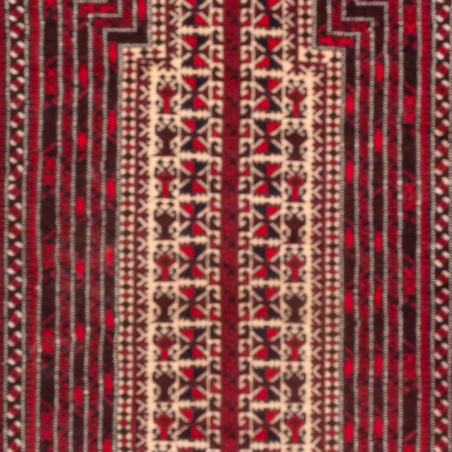 Belutsch Teppich quadratisch  - 250 x 250 cm - dunkelrot - Image 2
