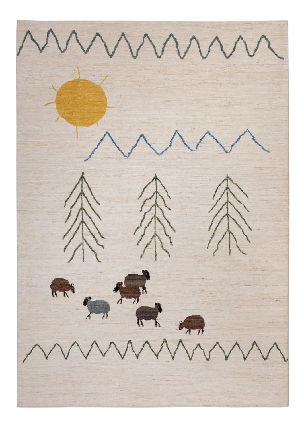 Berber Teppich 286x203cm - Wollteppich